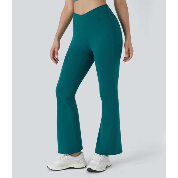 Halara Pants - NWT Halara DayStretch High Waisted Crossover Flare Yoga Leggings Size XL Petite
